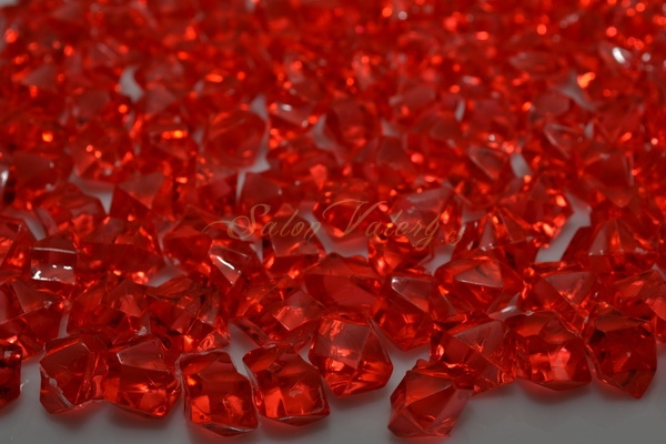 Dekorační krystalky - červená