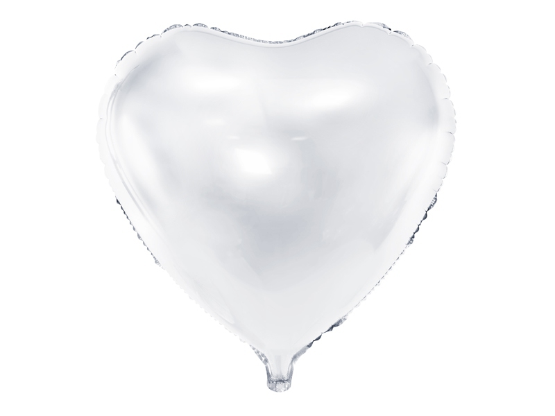 Foliový balonek MAXI srdce - bílý