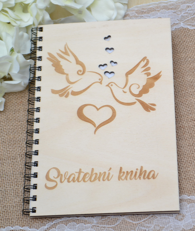 Svatební kniha - holubičky