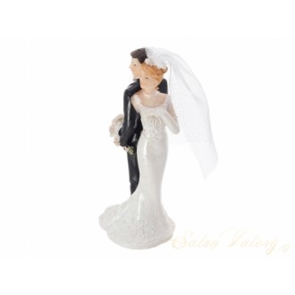 Svatební figurka na dort zády k sobě