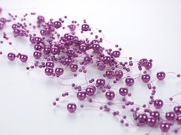 Perličky na vlasci - fialová purpura