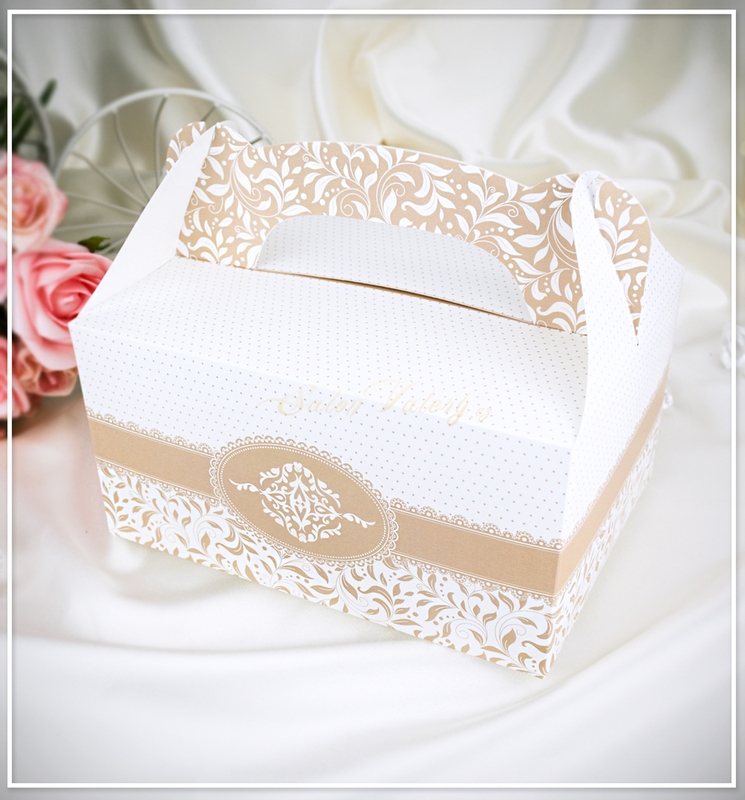 Svatební krabička na výslužku - krémová
