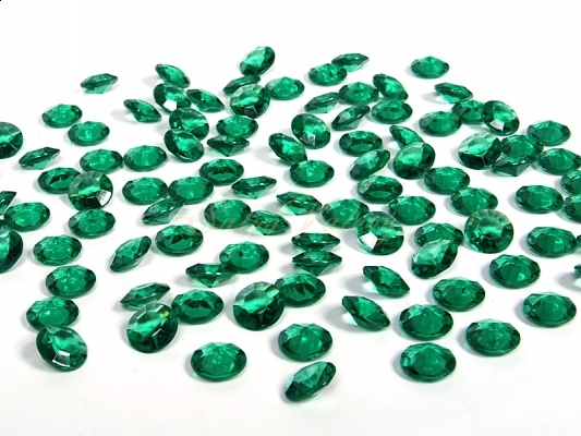 Dekorační diamanty tmavě zelené