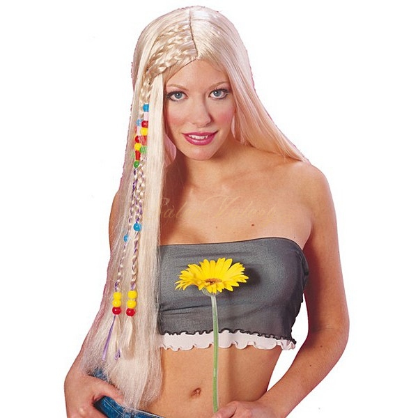 Hippie blond dámská paruka