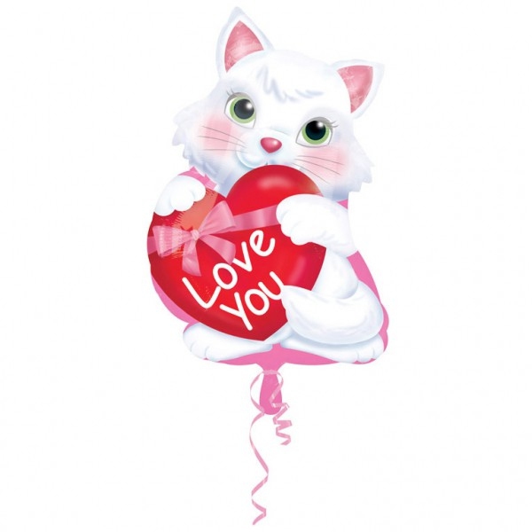 Fóliový balónek kočička Love You
