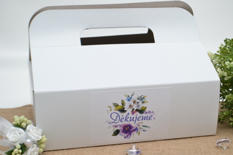 Krabička na výslužku - fialové květiny