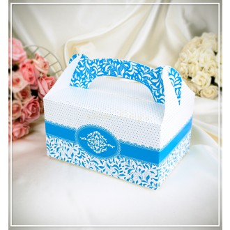 Svatební krabička na výslužku 1001 - světle modrá
