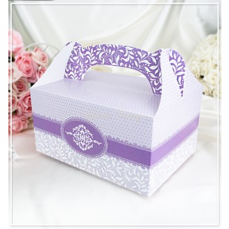 Svatební krabička na výslužku - světle fialová