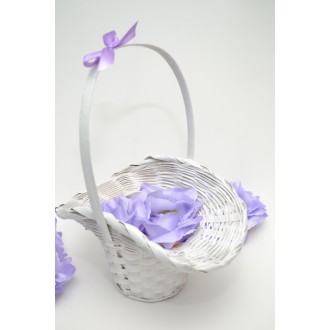 Košíček pro družičky s květy - fialový