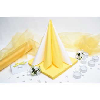 Sada DEKOR pro svatební stůl - bílá/žlutá
