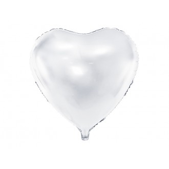 Foliový balonek MAXI srdce - bílý