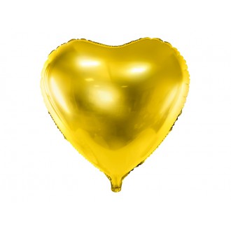 Foliový balonek MAXI srdce - zlatý