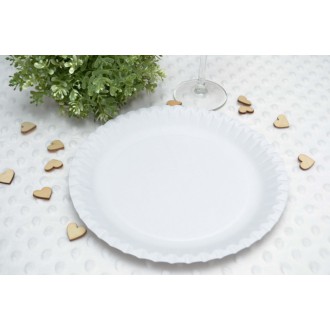 Papírové bílé talíře (10ks)