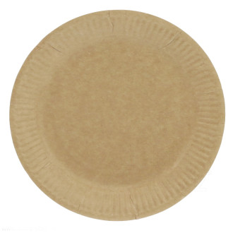 Papírové talíře (10ks) - hnědé