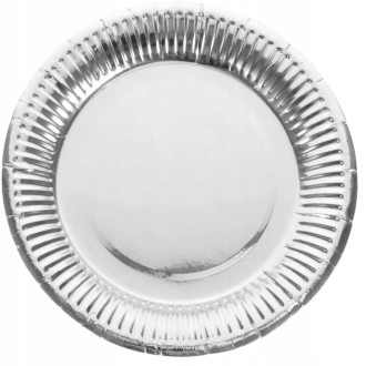 Papírové talíře (8ks) - stříbrné